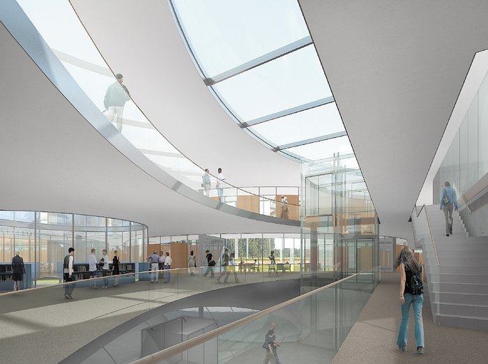 Architect’s rendering of the new ESO Headquarters Extension (interior view)