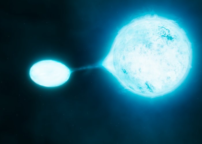 Artist’s impression of a vampire star and its victim