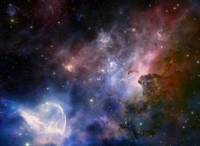 Stilbillede fra IMAX® 3D filmen Det skjulte univers, der viser Carinatågen