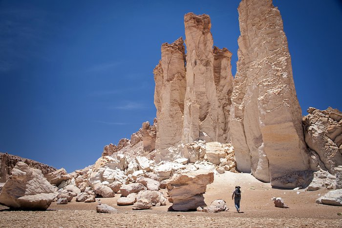 Klippeformation i Atacamaørkenen