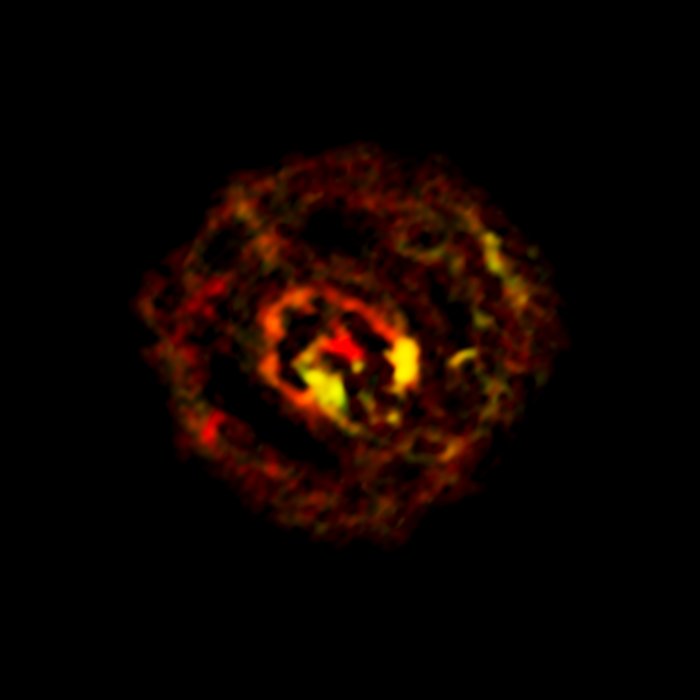 Imagem ALMA do gás molecular no centro da NGC 1433