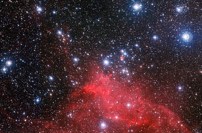 L'amas d'étoiles NGC 3572 et son spectaculaire environnement