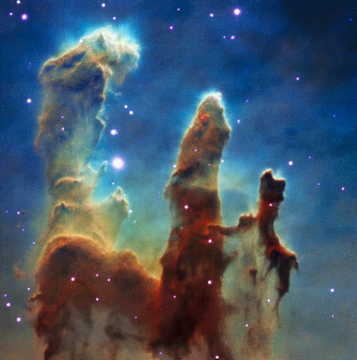 Colour composite view of the Pillars of Creation from MUSE data ESO