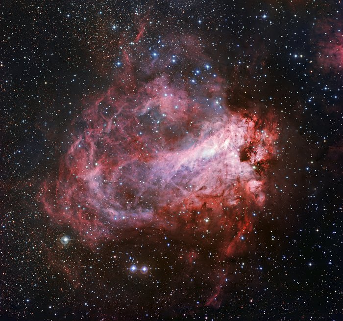 Stjärnbildning pågår i Messier 17