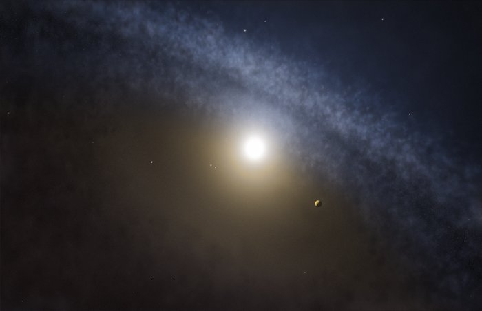 Artist’s impression of a transitional disc around a young star