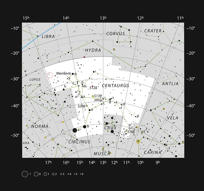 La estrella triple HD 131399 en la constelación de Centauro