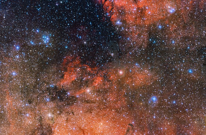 El cúmulo estelar Messier 18 y sus alrededores