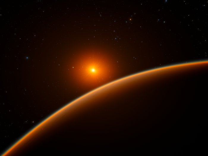 Vue d’artiste de l’exoplanète de type super-Terre baptisée LHS 1140b