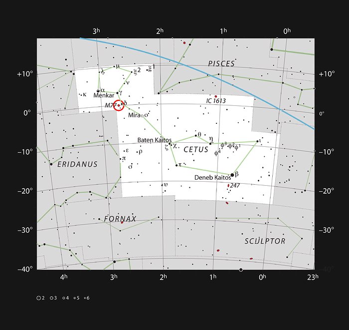 La galaxia activa Messier 77 en la constelación de Cetus
