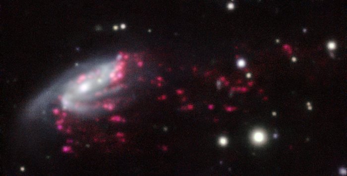 Un esempio di galassia-medusa