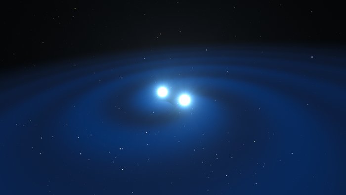 Artist’s impression of merging neutron stars