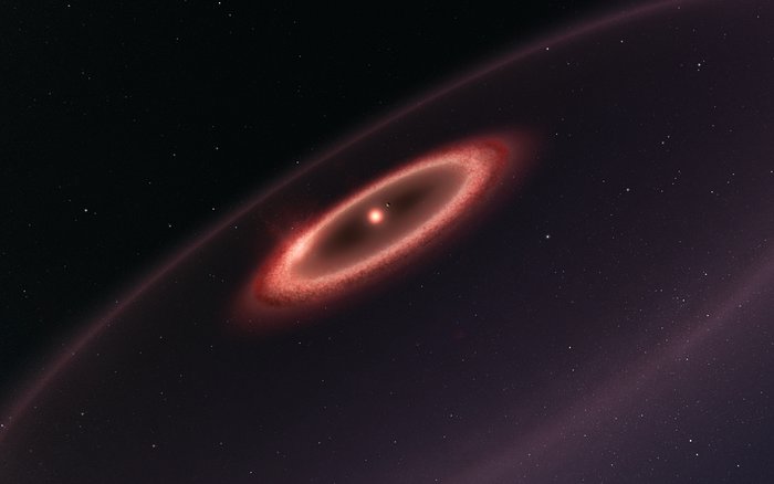 Künstlerische Darstellung der Staubgürtel um Proxima Centauri
