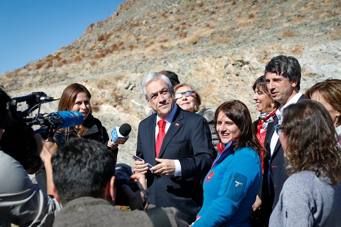 Presidente do Chile, Sebastián Piñera, em La Silla