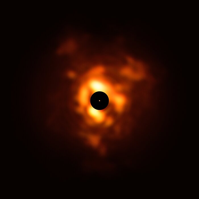 Betelgeuses støvblokke set af VISIR-billede