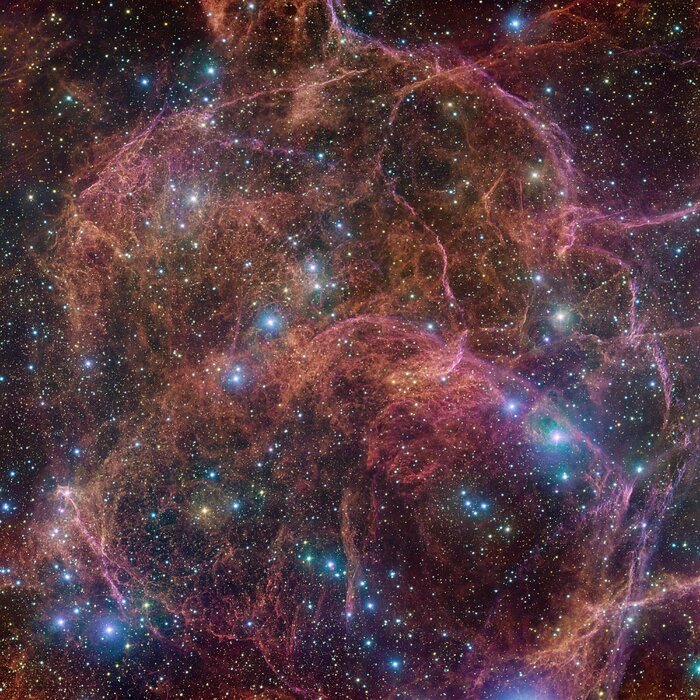 Le vestige de la supernova Vela photographié par le VLT Survey Telescope