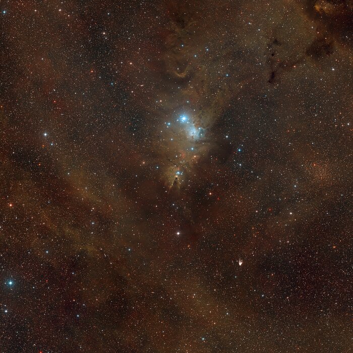 Panoramica della zona di cielo con la Nebulosa Cono