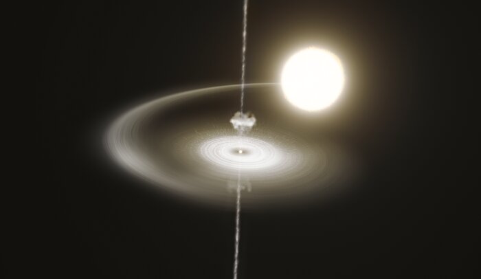 Ilustrace pulsaru PSR J1023+0038