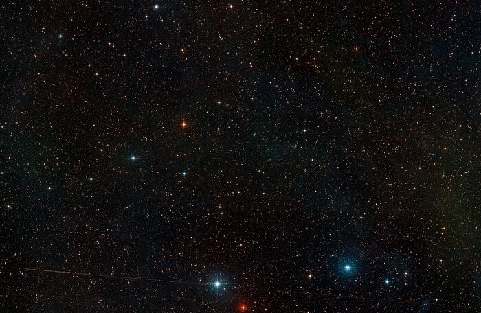 Wide-field view of a region of the sky in Upper Scorpius
