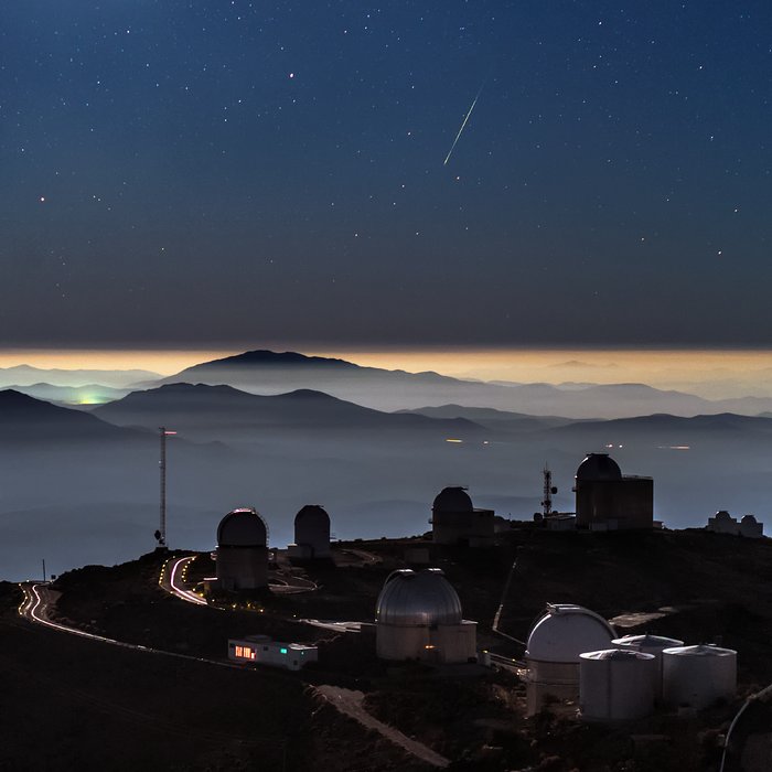 Meteor above La Silla Observatory