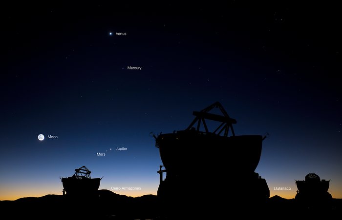 Planetary conjunction over Paranal
