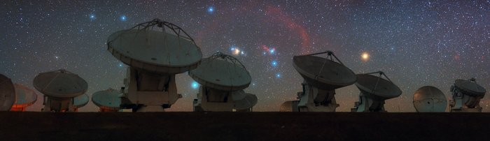 Orion the hunter watches over ALMA