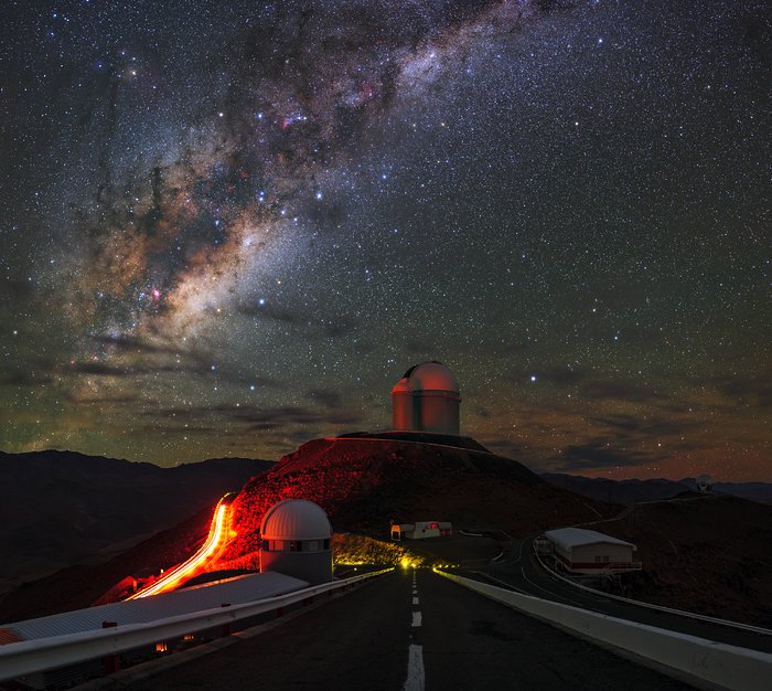 Estrada para a Via Láctea a partir de La Silla