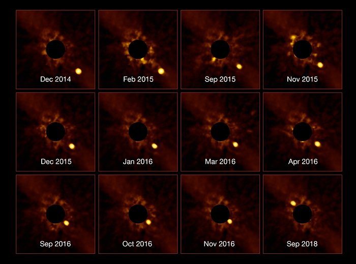 Exoplanet i bane om Beta Pictoris i time-lapse video