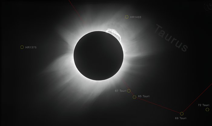 Immagine ad alta risoluzione dell'eclissi solare del 1919