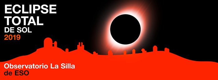 Banner (in Spanish) for the Total Solar Eclipse 2019