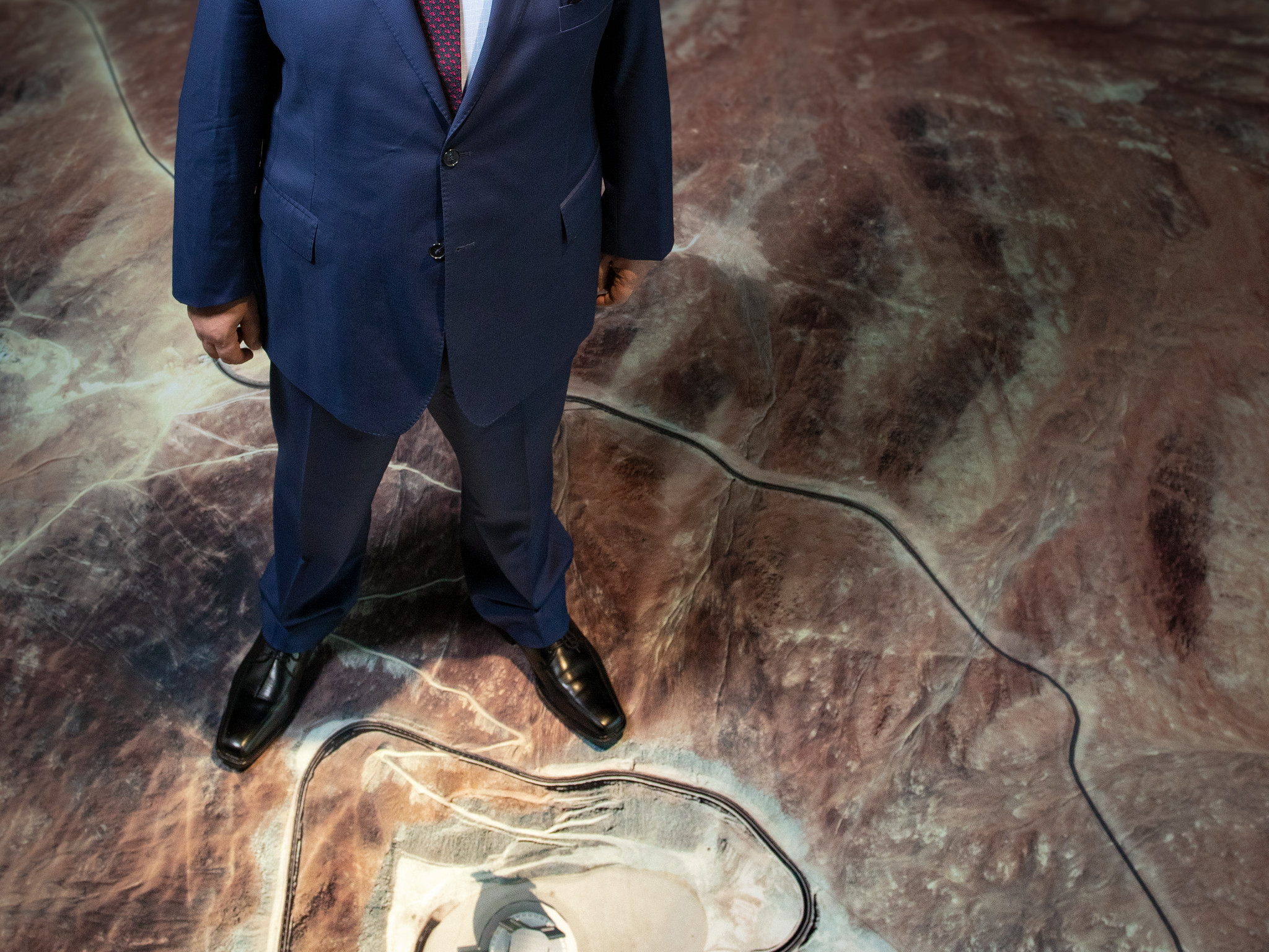 Xavier Barcons stands over ELT Map | ESO Schweiz