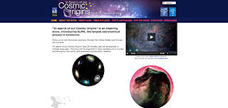 In Search of our Cosmic Origins - The ALMA Planetarium Show mini site