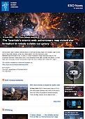 ESO — A tarantella kozmikus hálójában: heves csillagkeletkezés egy Tejútrendszeren kívüli anyagfelhőben — Photo Release eso2209hu