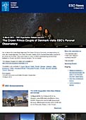 ESO Organisation Release eso1314sv - Danmarks Kronprins besöker ESO:s Paranalobservatorium