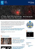 ESO Science Release eso1409fi - VLT havaitsi suurimman keltaisen hyperjättiläistähden — Uusien ja vanhojen havaintojen sekoitus paljasti eksoottisen kaksoisjärjestelmän