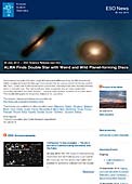 ESO Science Release eso1423de-be - ALMA stößt auf Doppelsternsystem mit seltsam aussehenden protoplanetaren Scheiben
