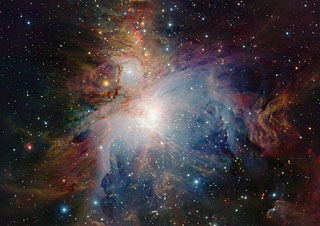 Postcard: Orion Nebula (Messier 42) VISTA (new)