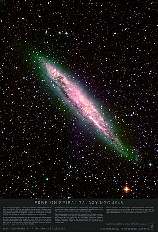 Poster: Edge-on Spiral Galaxy NGC 4945
