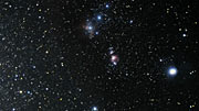 Acercamiento a la imagen infrarroja de VISTA de la Nebulosa de Orión