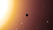 Artist’s impression of hot Jupiter exoplanet in the star cluster Messier 67