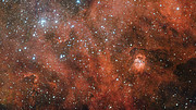 Oblast mlhoviny Sharpless 2-54 pohledem dalekohledu VST