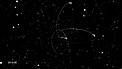 Órbitas de 3 estrelas muito próximas do centro da Via Láctea