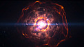 Impressão artística de duas estrelas anãs brancas que irão fundir-se e dar origem a uma supernova do Tipo Ia