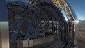 Vista de pormenor do E-ELT na sua cúpula