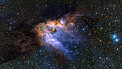 An infrared view of the Messier 17 nebula