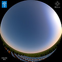 Fly over a solar farm (fulldome)