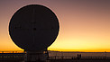 Silhouette against a golden sky