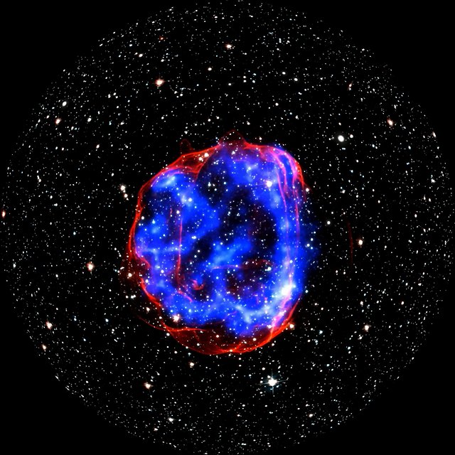 X-ray & optical images of a supernova remnant