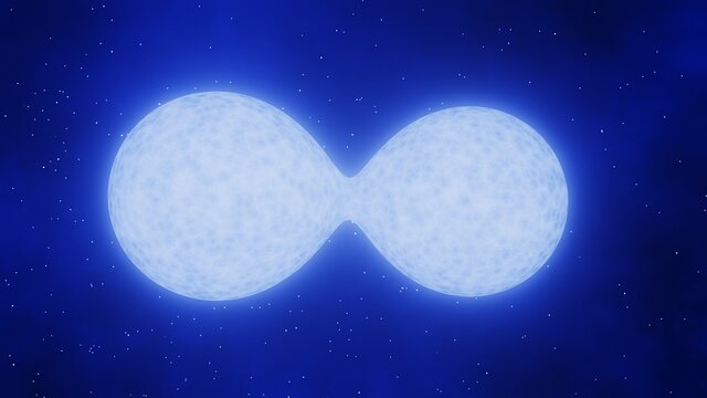 Artist's impression of a contact binary system