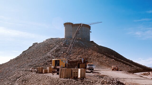Early construction at La Silla Observatory