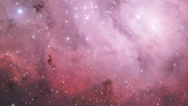 Pan over the Lagoon Nebula
